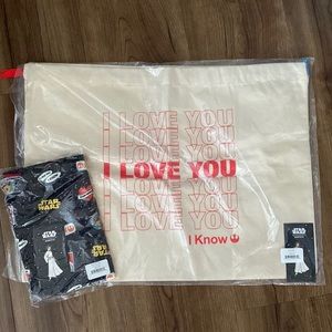 Harveys California Star Wars purse dust bag and shoppers tote